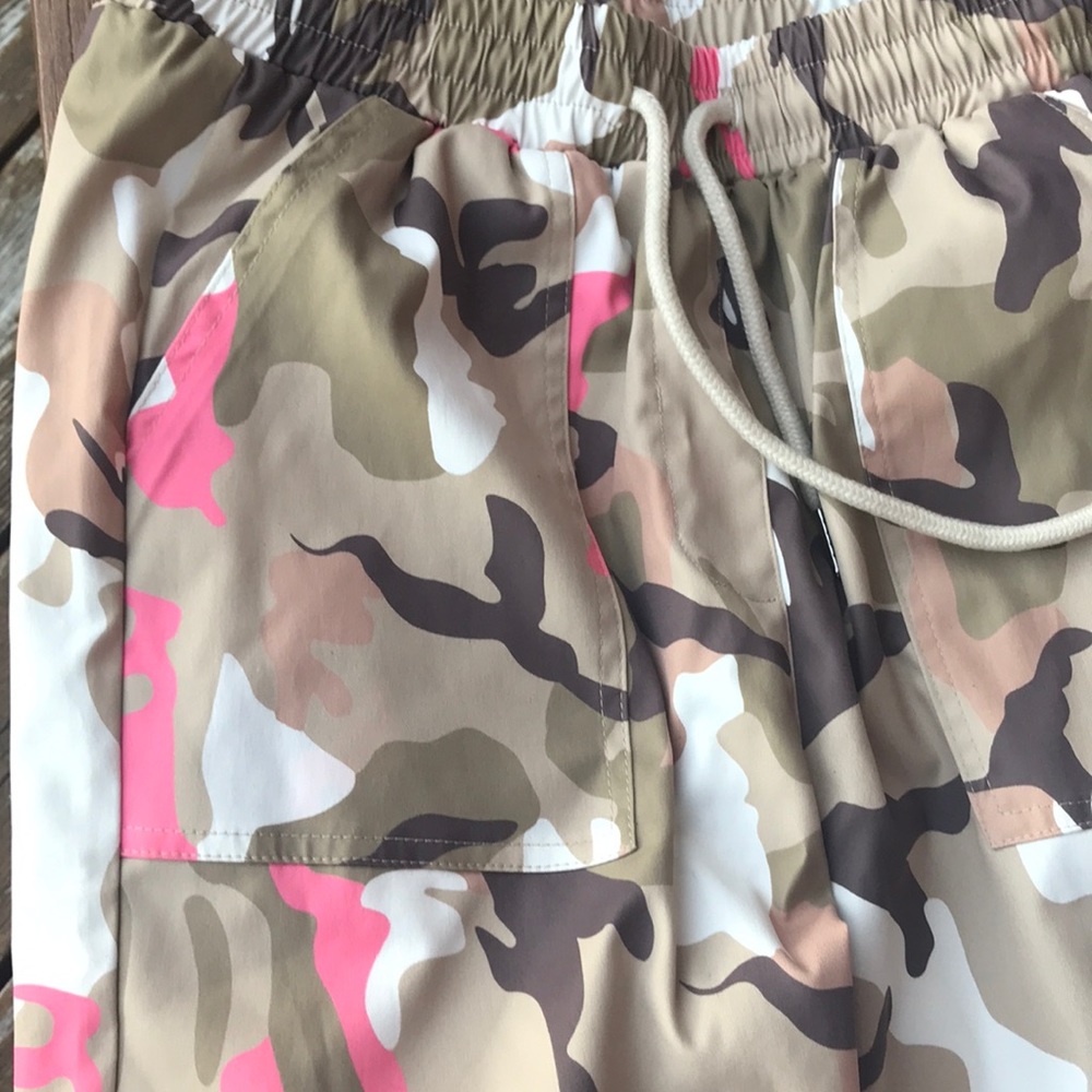 Pink camo joggers